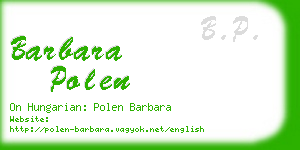 barbara polen business card